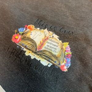 This is how i fight my battles vinyl on grey shorts with white edging